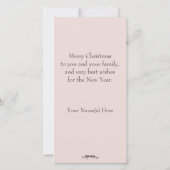 1950s Poinsettia en poedel Lady aangepaste kerst Feestdagenkaart (Achterkant)