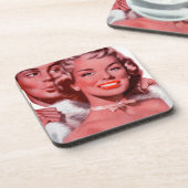 1950s populairste prom date bier onderzetter (Linkerzijde)