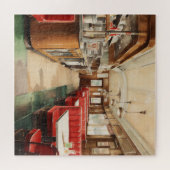 1950s Retro American Diner Watercolor Legpuzzel (Horizontaal)