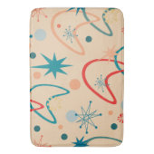 1950s Retro atoompatroon Badmat (Voorkant Verticaal)