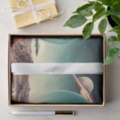 1950s Retro Futurisme vrouw met Plexiglas helm Tissuepapier (Geschenk)