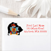 1950s Retro Hep Cat Jukebox Adresetiketten Etiket (Insitu)