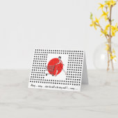 1950s Retro Huisvrouw Kaart ~ Aanpassen! (Gele Bloem)