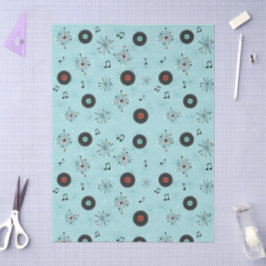 1950s Retro Music Records Tissuepapier