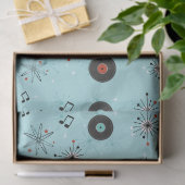 1950s Retro Music Records Tissuepapier (Geschenk)