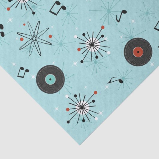 1950s Retro Music Records Tissuepapier (Detail)