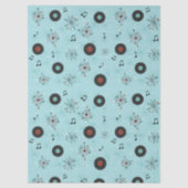 1950s Retro Music Records Tissuepapier (Voorkant)