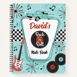 1950's Retro Rock 'n' Roll Music Notitieboek
