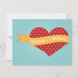 1950s Retro  Rockabilly Pinup Mint Wedding Bedankkaart