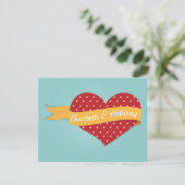 1950s Retro  Rockabilly Pinup Mint Wedding Bedankkaart (Staand voorkant)