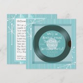 1950's Retro Verjaardagsfeest Kaart (Voorkant / Achterkant)