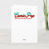 1950's Retro Woman Kicking Haar Schoenen uit bij B Kaart (Achterkant)