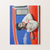 1950'S ROCKER CLASSIC RETRO CAR PUZZLE LEGPUZZEL (Verticaal)