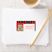 1950s Rock'n'Roll Verjaardagsfeestje Adresetikette Etiket (Insitu)