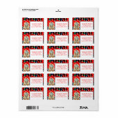 1950s Rock'n'Roll Verjaardagsfeestje Adresetikette Etiket (Full Sheet)