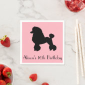 1950s Roze Poedel Rok Wegwerp Servetten (Insitu)