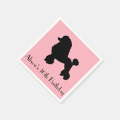 1950s Roze Poedel Rok Wegwerp Servetten (Hoek)