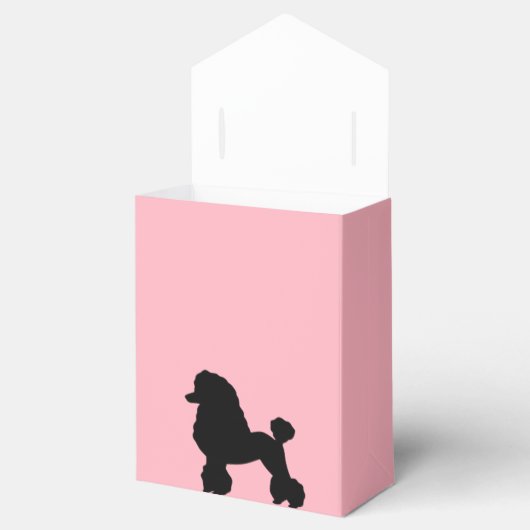 1950s Roze Poodle Rok Geïnspireerd Favor Box Bedankdoosjes (Geopend)