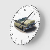 1950s S61 classic car clock Ronde Klok (Hoek)