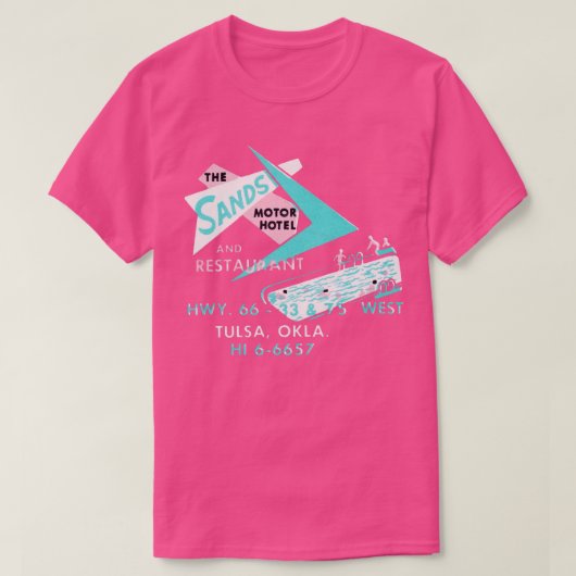 1950s Sands Motor Hotel op Route T-shirt (Design voorkant)