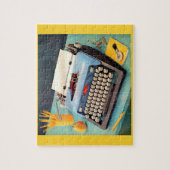 1950s schrijfmachine advertentie afbeelding legpuzzel (Verticaal)