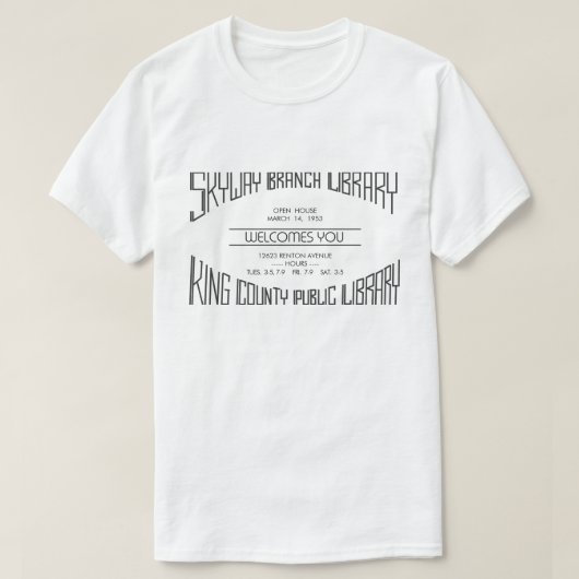 1950s Skyway Library T-shirt (Design voorkant)