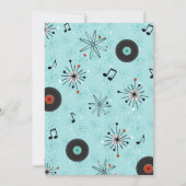 1950's Sock Hop Party Kaart (Achterkant)