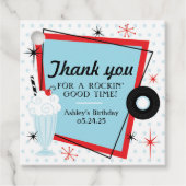 1950s Sock Hop Verjaardag Favor Tag Bedankjes Labels (Voorkant)