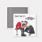 1950's Soda Shop Paar Magneet (Voorkant / Achterkant)