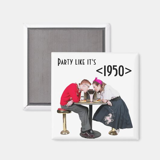 1950's Soda Shop Paar Magneet (Voorkant / Achterkant)