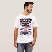 1950S sok hop dans partij retro 50s kostuum rock T-shirt (Voorkant volledig)