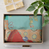 1950s Stijl Kerstmis Vrouw met Cadeaus Tissuepapier (Geschenk)