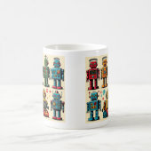 1950's stijl speelgoed robots koffiemok (Center)