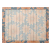 1950s Stoffig Blauw Sinaasappel Retro Mid Century  Notitieblok (Voorkant)