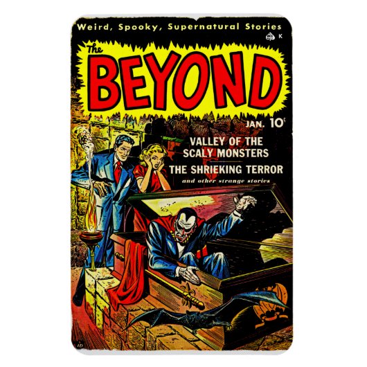 1950's *The BEYOND* Horror Comics Magnet Magneet (Verticaal)