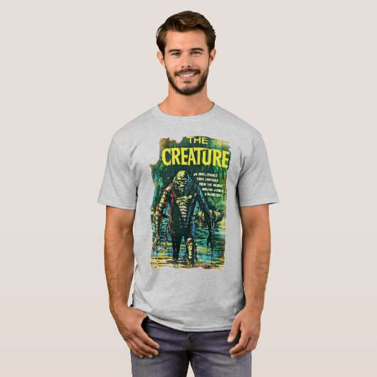 1950's "The CREATURE" Horror Comic T-shirt (Voorkant volledig)