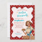 1950s The Perfect Housewife Retro Bridal Shower Kaart (Voorkant)
