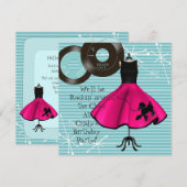 1950's Thema Verjaardag Uitnodiging (Voorkant / Achterkant)