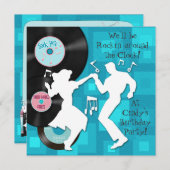 1950's Thema Verjaardagsfeest Kaart (Voorkant / Achterkant)