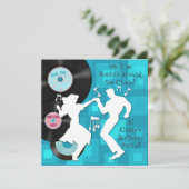 1950's Thema Verjaardagsfeest Kaart (Staand voorkant)