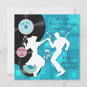 1950's Thema Verjaardagsfeest Kaart (Voorkant)