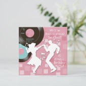 1950's Thema Verjaardagsfeest Kaart (Staand voorkant)