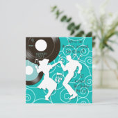 1950's Thema Verjaardagsfeest Uitnodigingen (Staand voorkant)