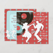 1950's Thema Verjaardagsfeest Uitnodigingen (Voorkant / Achterkant)