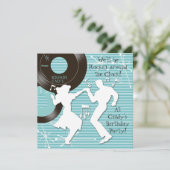 1950's Thema Verjaardagsfeest Uitnodigingen (Staand voorkant)