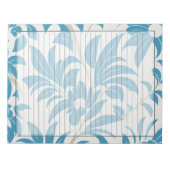 1950s Turquoise Retro Mid Century Floral Design Notitieblok (Voorkant)