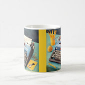 1950s typemachine en afbeelding koffiemok (Center)