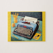 1950s typemachine en afbeelding legpuzzel (Horizontaal)