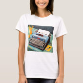 1950s typemachine en afbeelding t-shirt (Voorkant)