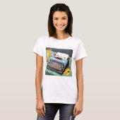 1950s typemachine en afbeelding t-shirt (Voorkant volledig)